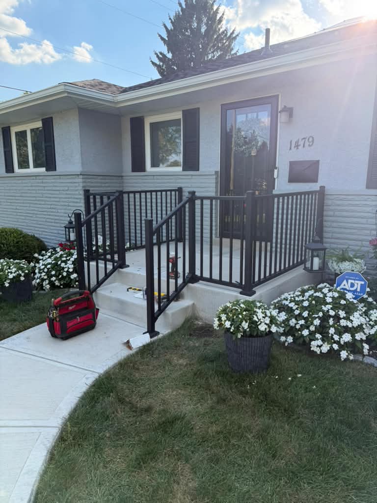 Backyard with a new wood privacy fence